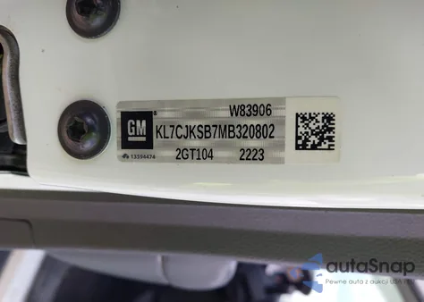 2021 Chevrolet Trax Fwd Ls from USA, damaged, VIN KL7CJKSB7MB320802